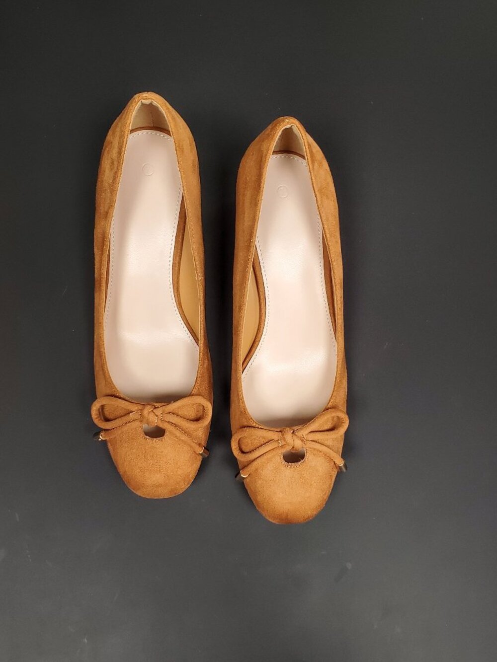 Low Chunky Block Heel Brown Size 7